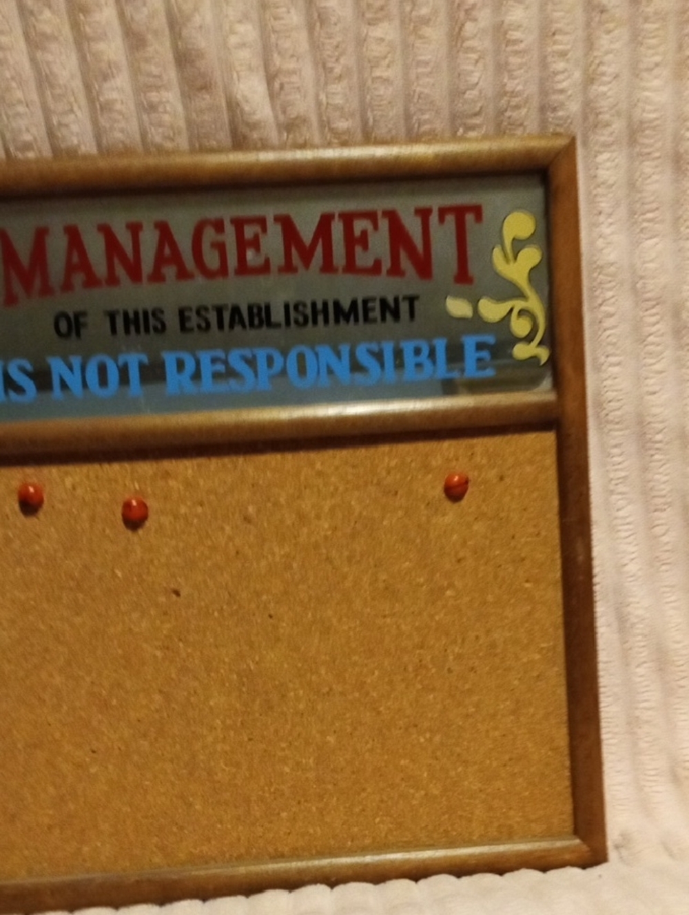 Source Unknown Red Blue Yellow Wall Mirror Sign